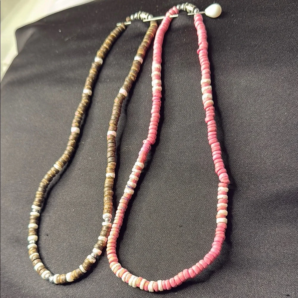 Hawaiian Coconut Necklace Pair